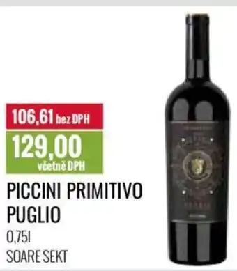 Ratio PICCINI PRIMITIVO PUGLIO 0,75l nabídka