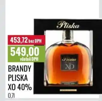 Ratio BRANDY PLISKA XO 40% 0.7L nabídka