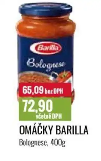 Ratio OMÁČKY BARILLA nabídka
