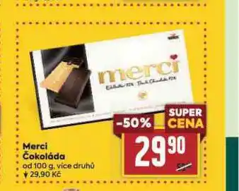 Billa Merci čokoláda nabídka