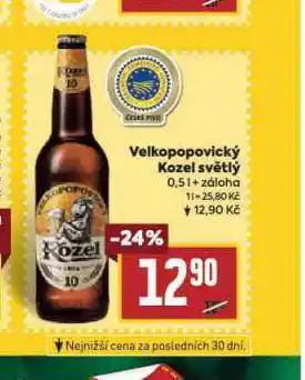Billa Pivo velkopopovický kozel 10 nabídka
