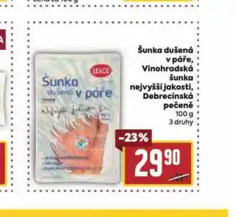 Billa Vinohradská šunka nabídka