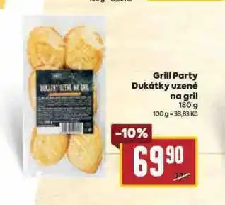 Billa Grill party dukátky uzené na gril nabídka