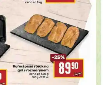 Billa Kuřecí prsní steak na gril s rozmarýnem nabídka