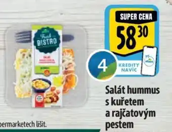Albert Salát hummus skuřetem a rajčatovým pestem nabídka