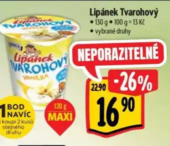Albert Lipánek Tvarohový nabídka