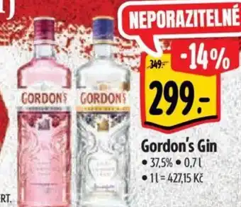 Albert Gordon's Gin nabídka