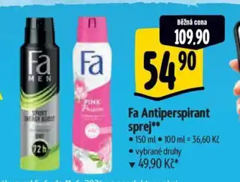 Albert Fa Antiperspirant sprej nabídka