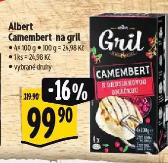 Albert Camembert na gril nabídka