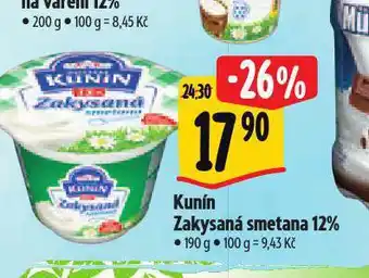 Albert Kunín zakysaná smetana nabídka