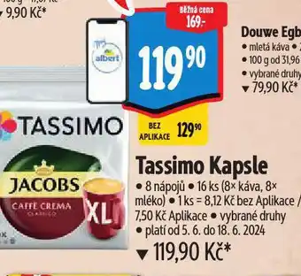 Albert Tassimo kávové kapsle nabídka