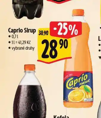 Albert Caprio sirup nabídka