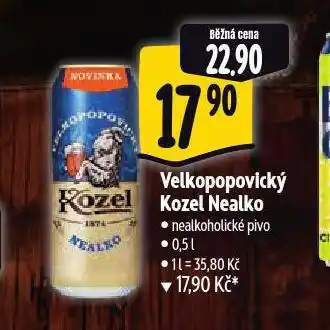 Albert Pivo velkopopovický kozel nealko nabídka