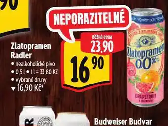 Albert Zlatopramen radler nabídka