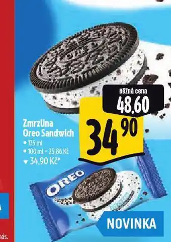 Albert Zmrzlina oreo sandwich nabídka