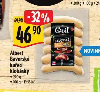 Albert Bavorské kuřecí klobásky nabídka