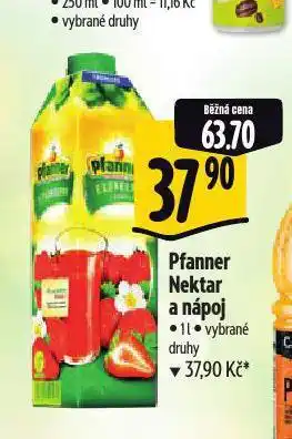 Albert Pfanner nektar a nápoj nabídka