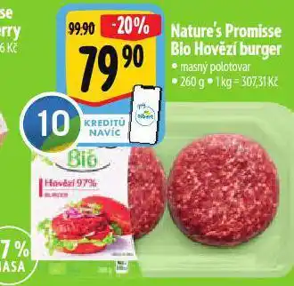 Albert Bio hovězí burger nabídka