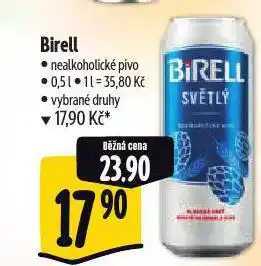 Albert Birell nealkoholické pivo nabídka