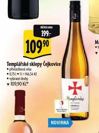 Albert Templářské sklepy čejkovice nabídka