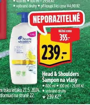Albert Head & shoulders šampon na vlasy nabídka