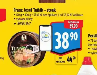 Albert Franz josef tuňák steak nabídka