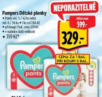 Albert Pampers Dětské plenky nabídka