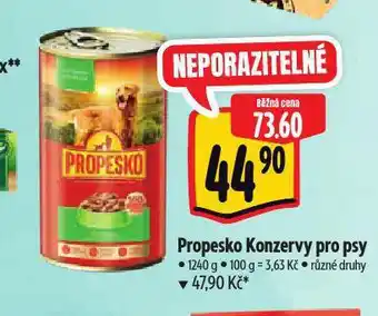 Albert Propesko konzerva pro psy nabídka