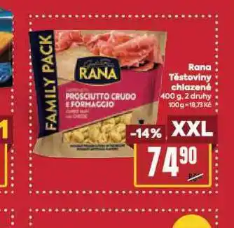 Billa Rana těstoviny chlazené nabídka