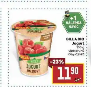 Billa Billa bio jogurt nabídka