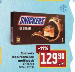 Billa Snickers ice cream bar multipack nabídka