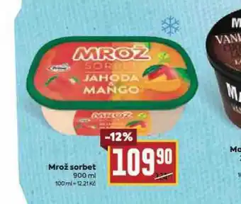 Billa Mrož sorbet nabídka