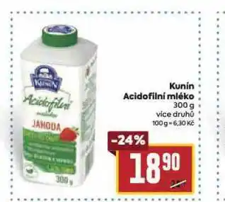 Billa Kunín acidofilní mléko nabídka