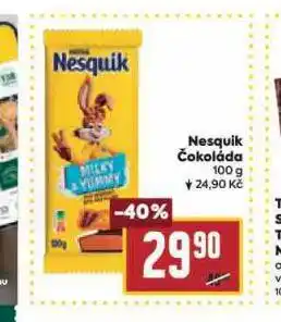 Billa Nesquik čokoláda nabídka