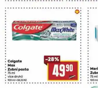 Billa Colgate max zubní pasta nabídka