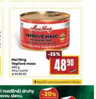 Billa Mei ning vepřové maso nabídka
