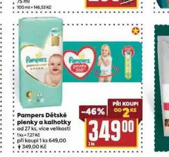 Billa Pampers dětské plenky nabídka