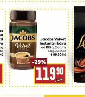 Billa Jacobs velvet instantní káva nabídka