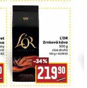 Billa L´or zrnková káva nabídka