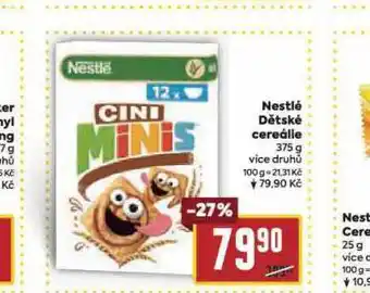 Billa Nestlé dětské cereálie nabídka