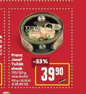 Billa Franz josef tuňák steak nabídka