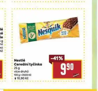 Billa Nestlé cereální tyčinka nabídka
