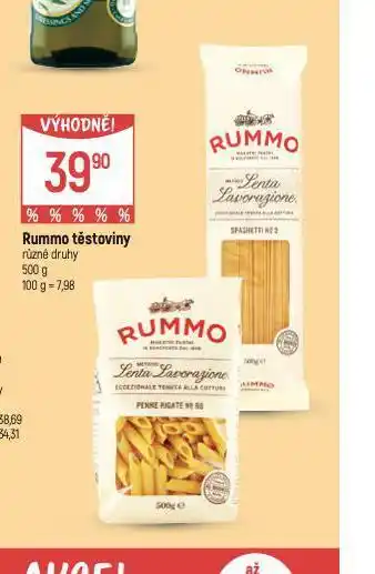 Globus Rummo těstoviny nabídka