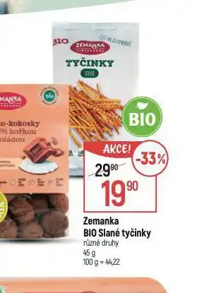 Zemanka bio slané tyčinky