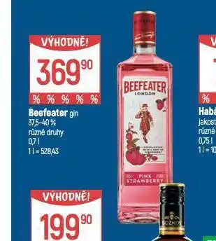 Globus Beefeater gin nabídka