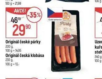 Globus Originál česká klobása nabídka