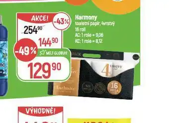 Globus Harmony toaletní papír nabídka