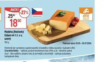 Globus Madeta jihočeský eidam 44% uzený nabídka