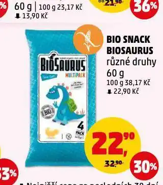 Penny Market Bio snack biosaurus nabídka