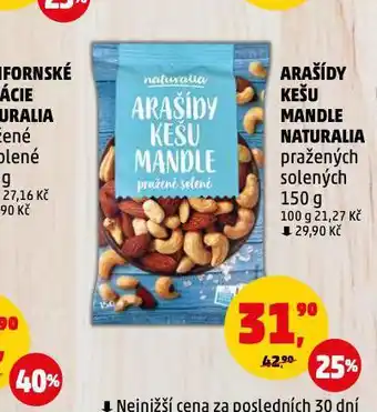 Penny Market Arašídy, kešu a mandle nabídka